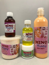 Mino wedding secret Set: Lotion 500ml, Soap 1lb, Oil 100ml, Cleanser 100ml, and cream 30ml